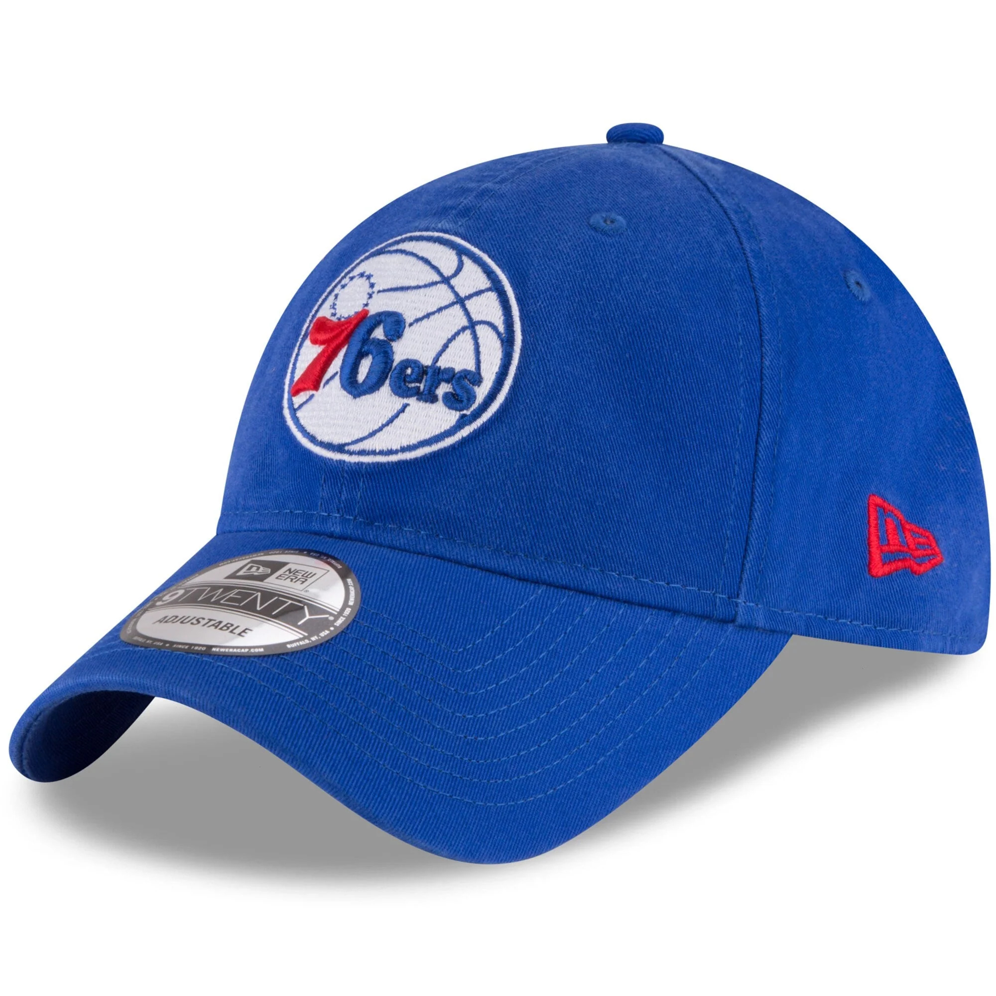 Men's New Era Royal Philadelphia 76ers Official Team Color 9TWENTY Adjustable Hat - OSFA
